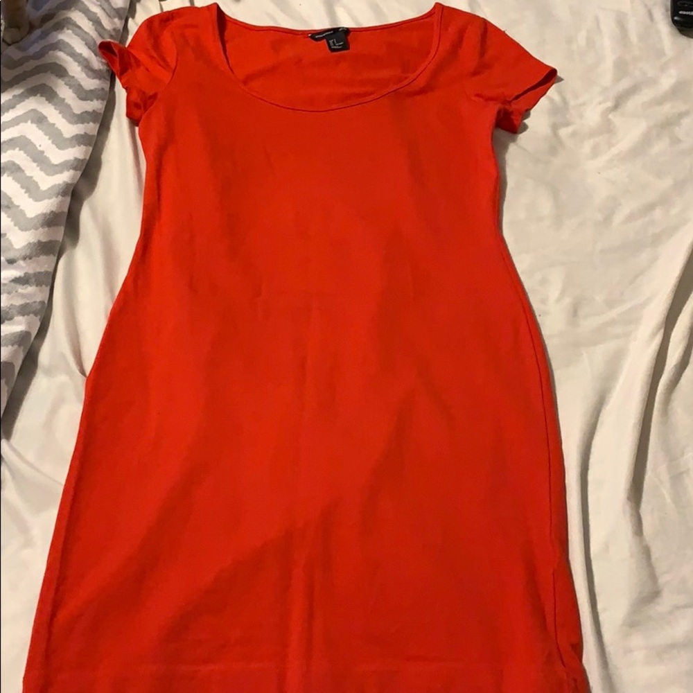 Red cotton dress